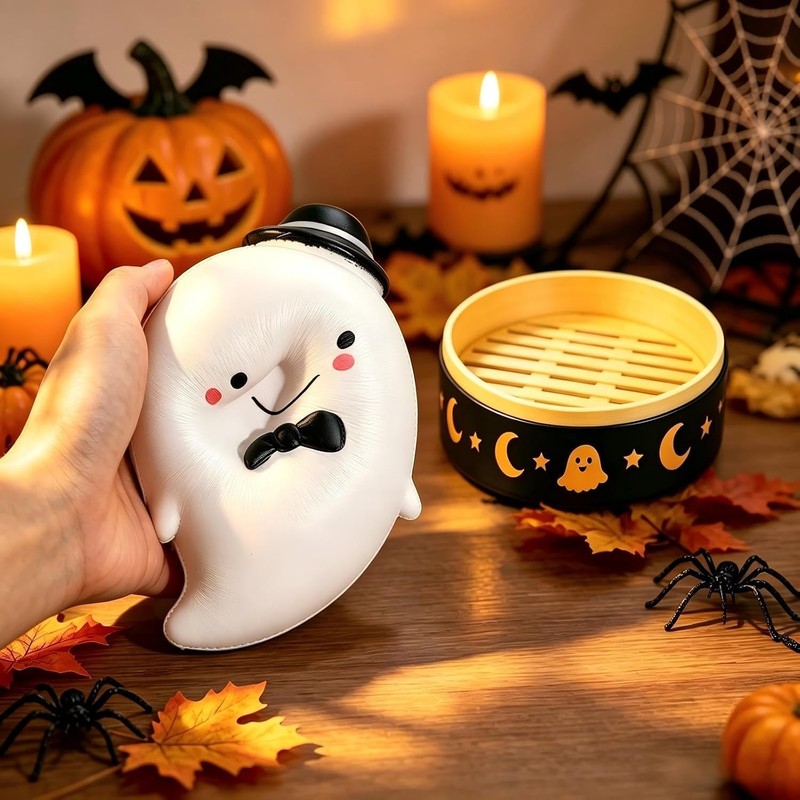 SANTIFY Bollo de Vapor Antiestrés Halloween – Figura Decorativa