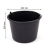 Black plastic builders bucket water mixing palstering 5 L