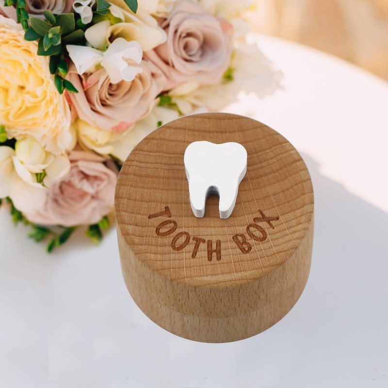 Tooth Fairy Box 3D Carved Wooden Box Souvenir Dropped Tooth