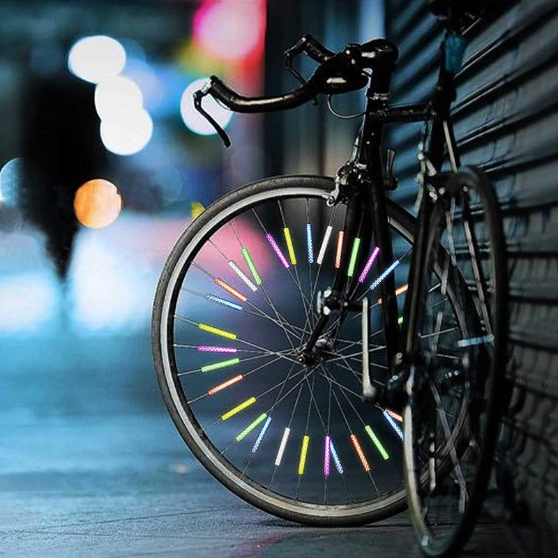 Rurumi Bicycle Wheel Spoke Mount Reflector, Set of 72, Reflective