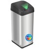 iTouchless 13 Gallon Sensor Kitchen Trash Can with Lid and
