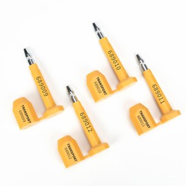 10pcs Metric Bolt Seals ISO 17712, Security Metal Trailer Seals for Container, Metric Screw Assortment Anti-Tamper Tags Shipping Cargo Locks, with Print Progressive Numbering (10, Yellow)