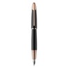 Colibri Equinox Fountain Pen - Brushed Black Steel and Rose