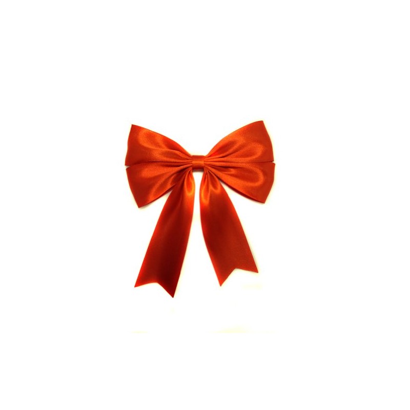 Super Shiny Ribbon Cheer Hair Bow Scrunchie (Orange)