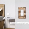 Brown Wood Rocker Light Switch Cover 1 Gang Single Decorator
