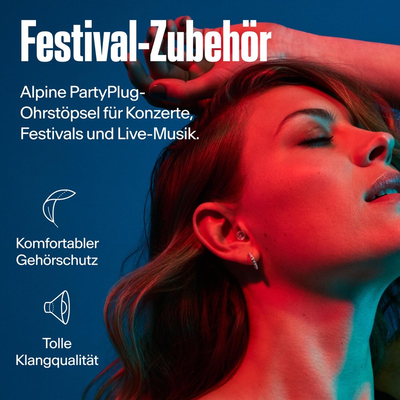 Alpine PartyPlug Ear Protection Earplugs for Concerts, Festivals, Music, Party