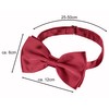 BomGuard Mens Bow Tie with Pocket Square - Dark Red