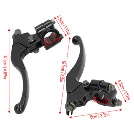 Clutch Brake Handle Levers Perch,Fydun Left Right 7/8" 22mm Handlebar Brake Clutch Handle for Pit Bike Dirt Bike ATV Motocross Motorcycle