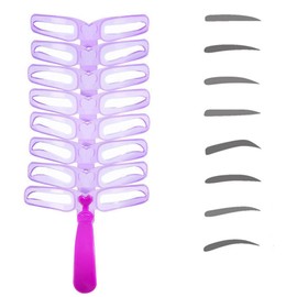 nalaina Eyebrow Template, Eyebrow Stencil (Set of 8) Eyebrow Plate, Women's, Eyebrow Template, Eyebrow Makeup Tool, Beautiful Eyebrow Symmetry, Easy, Beautiful, Makeup Tool, Beginner, Unisex, Eyebrow