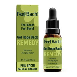 Feel Bach! Get Hope Back Remedy - Natural Homeopathic Flower Essences for Reclaim Life From Deep Despair - Renew & Overcome the Darkness Vegan, Gluten & Sugar-Free, Non-Habit Forming, 20ml (0.7 fl oz)