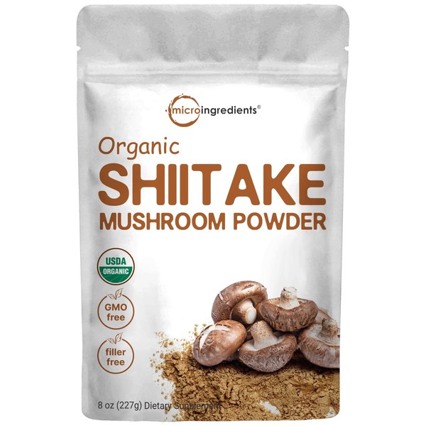 Micro Ingredients Organic Shiitake Mushroom Powder, 8 oz | Culinary