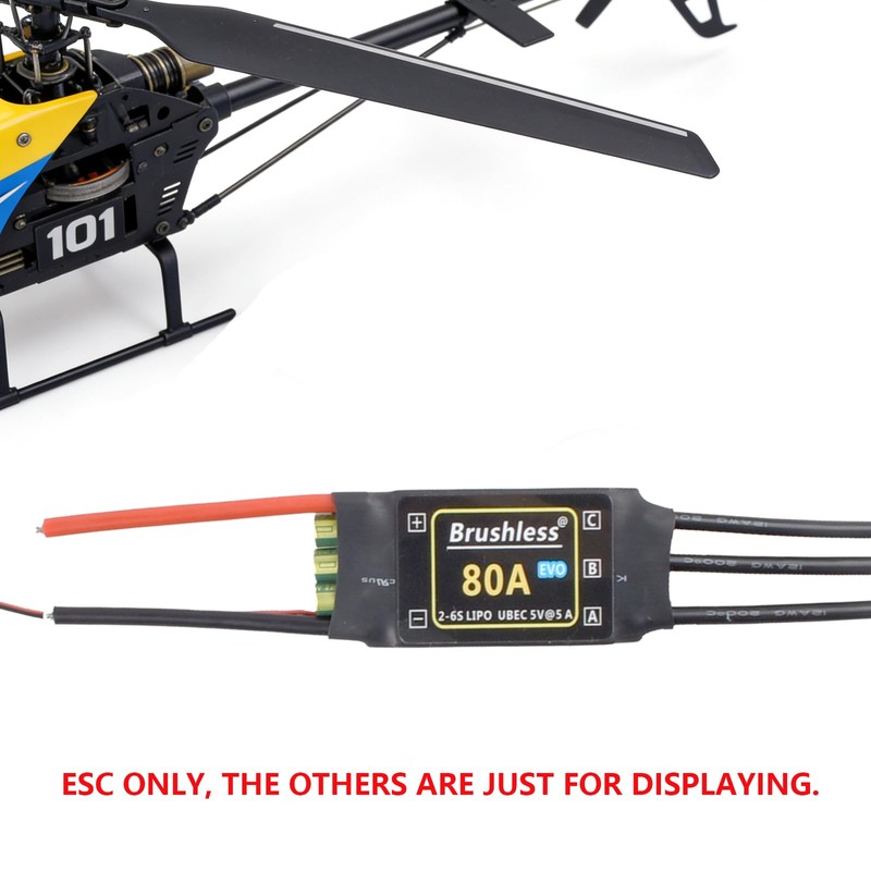 KINGMODEL RC Helicopter 80A Brushless BHLeli HV ESC 2-6S LiPo