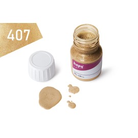 Kaps Dye Super Color + Preparer (25 ml each), Professional Leather Dye for Natural Leather, Faux Leather and Fabric, For Nourishing and Repairing Leather Shoes (407 - Brilliant gold)