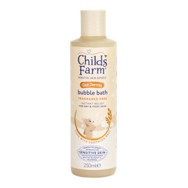 Childs Farm OatDerma Bubble Bath, Fragrance Free, Soothing Hydration for Sensitive Skin, Baby, 250ml
