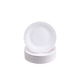CATERPACK BY ROBINSON YOUNG Plates, 18cm White, Pack of 100, Disposable, for hot/Cold Food, Ideal for Party/Picnic/BBQ/Wedding