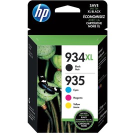 HP 935 / 934XL (N9H66FN) Ink Cartridges (Cyan Magenta Yellow Black) 4-Pack in Retail Packaging (1981033)