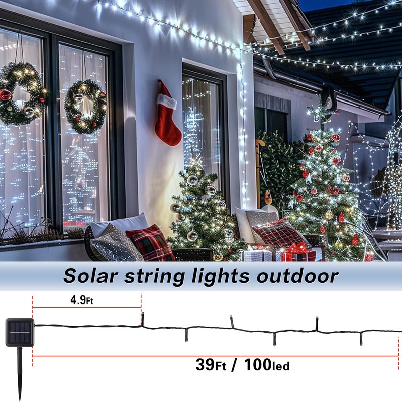 SyouHome 6 Pack Solar String Lights Outdoor, 600 LED Extra-Long