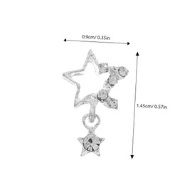 VICASKY 10pcs Star Charms Nail Art Ornaments Rhinestone Nail Charms for Creative Manicure Durable Decoration for Weddings Parties and Use
