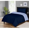 Ev Dekor® Duvet Cover Set Single Dark Blue Light Blue