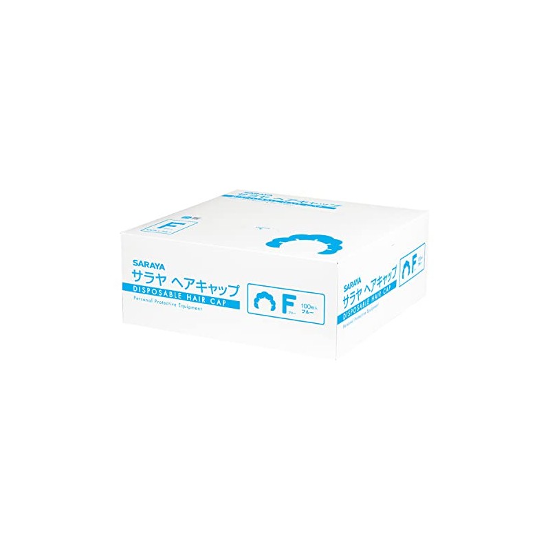 Saraya 51112 Hair Caps, Blue, 100 Count, Non-Woven Fabric, Disposable
