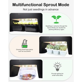 DRYADES Hydroponics Growing System Kit 16Pods, Herb Garden with Sprout Mode Can Seedling in Advance, Indoor Garden Planter Tools for Home Office School with LED Grow Light, Gifts for Mom Women, Black