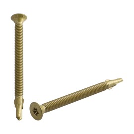 #14 x 3-1/4" Reamer Tek Torx/Star Head Self-Drilling Wood to Metal Screws - Tek Screws for Flatbeds, Trailers, or for Fastening Wood to Steel - T-30 Torx Screw Head (50 Pcs)