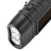 LED Portable Flashlight Multifunction Solar Charging Manual Power Generation Torch