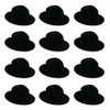 Beistle S66820AZ12 Velour Fedoras 12 Piece, OSFM, Black