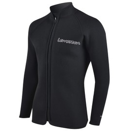 Lemorecn Men’s 3mm Wetsuits Jacket Long Sleeve Neoprene Wetsuits Top(2031black3XL)