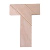 origin PZU400T Wooden T Shape Puzzle, 4 Piece Silhouette Puzzle,