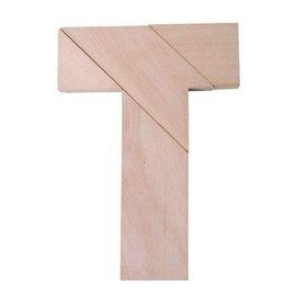 origin PZU400T Wooden T Shape Puzzle, 4 Piece Silhouette Puzzle, Classic Puzzle, Wooden Toy, Educational Toy, Brain Training, Compact, Deep, Fun, Construction 100 Patterns, T-Shaped Puzzle
