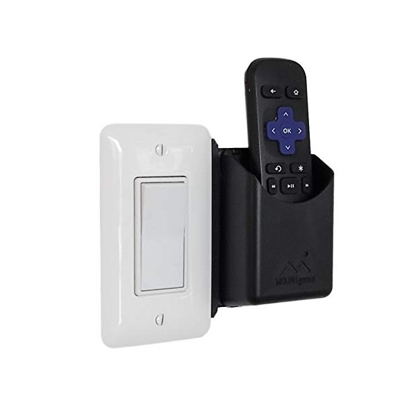The No-Screwups Remote Control Holder by Mount Genie (Black): Wall