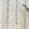 TIVNICO Golden Wildflowers Linen Shower Curtain Set with Liner,72" Wx72