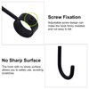 UFURMATE Rail Sliding Hook, 6Pcs Black Kitchen Storage Hooks Stainless