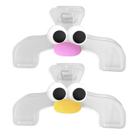 TUAHOUS ブッククリップ 2個セット 透明本 クリップ かわいい DIY 読書用 教科書を開いたままにして 装飾的で耐久性があり 文書 書類用 文房具 事務用品 学生 家庭 学校 オフィス用品 (ピンク、イエロー)