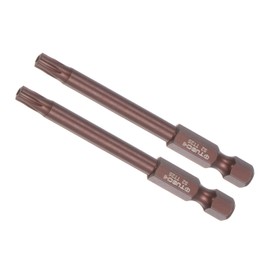 CoCud Magnetic Torx Screwdriver Bit, T25 3" Length 1/4" Hex Shank, S2 Steel Star 6 Point Drill Driver Tamper Proof - (Applications: for Auto Repair), 2-Pieces