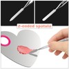 Makeup Mixing Palette, Stainless Steel, 2 PCS, Silver