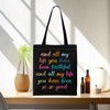 PWHAOO Christian Bible Verse Tote Bag And All My Life