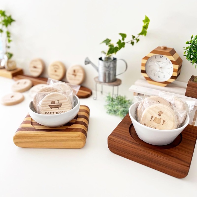 KATOMOKU Cat Tree Plate, White Ash np-08 KITCHEN