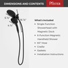 Pfister HydroFuse Shower Head and Handheld Combo, Hose Included, Magnetic