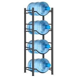 Wphold 5 Gallon Water Jug Holder, 4 Tier Water Bottle Holder Organizer, Heavy Duty Water Cooler Jug Storage Rack, Detachable Water Dispenser Stand for Home, Kitchen, Office