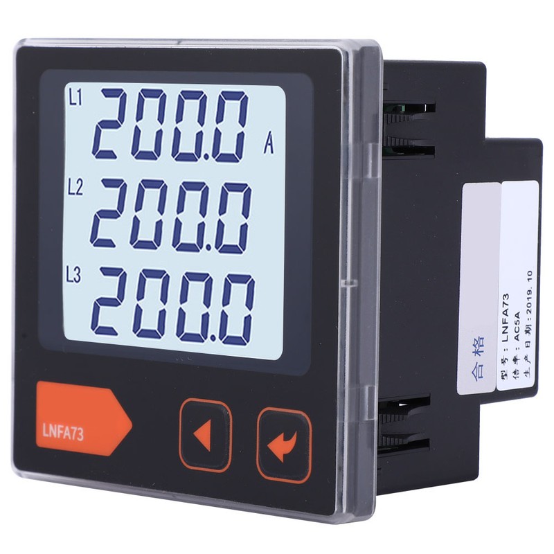 LNFA73 Intelligent LCD Display Digital Three Phase Current Meter AC