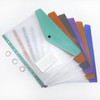 Plastic Wallets A4, 6 Pack Punched Pockets A4, Expandable Poly