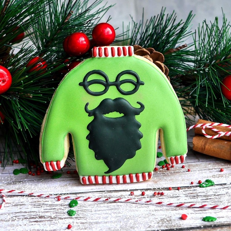 Ugly Christmas Sweater Cookie Cutter Set, 2 Piece, 4.2" Wide