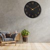 Mosewa Large Wall Clock 16 Inch Black Battery Operated Silent