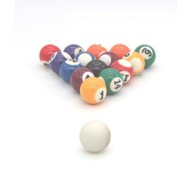 Mini Billiard Balls, 16 Pool Balls Set, 1-1/4" Pool Table Billiards, Resin Mini Billard Pool Balls, Cue Ball Training Ball, Pool Table Accessories for Beginners & Professional, Kids Table Game Toy