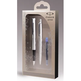 Parker Jotter Stainless Steel Fountain Pen and Ballpoint Pen Set