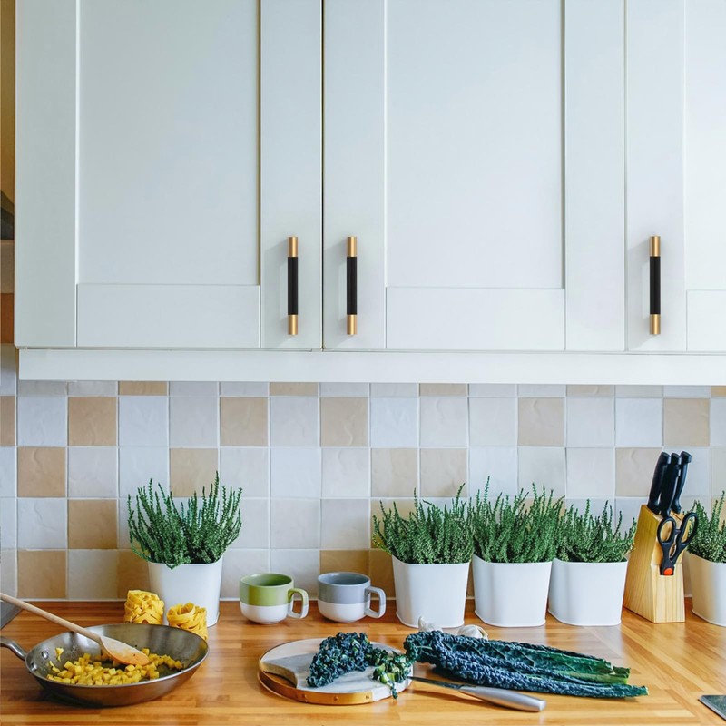 Asidrama 10 Pack 3.75 Inch(96mm) Matte Black and Champagne Bronze