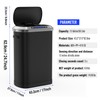 pouseayar 13 Gallon 50L Stainless Steel Smart Trash Can with