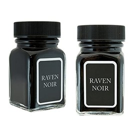 Monteverde 60ml Noir Fountain Pen Ink Bottle (30ml Raven Noir G309VN Ink Bottle - Pack of 2)